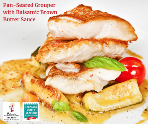 Pan-Seared Grouper with Balsamic Brown Butter Sauce